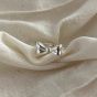 Sweet Bowknot Girl 925 Sterling Silver Adjustable Ring