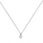 Minimalism Round CZ Curb Chain 925 Sterling Silver Necklace