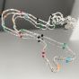 Simple Colorful Beads Chain 925 Sterling Silver Necklace
