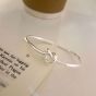 Simple Twisted Rop Knot S999 Sterling Silver Open Bangle