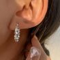Fashion Geometry Coins 925 Sterling Silver Huggie Hoop Earrings