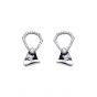 Fashion CZ Can Buckles Geometry 925 Sterling Silver Stud Earrings