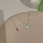 Cute Animal Little Whal Red Heart 925 Sterling Silver Necklace