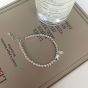 Casual Red Bean Luck Tag 925 Sterling Silver Bracelet