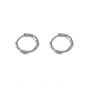Simple Irregular Tinfoil 925 Sterling Silver Hoop Earrings