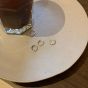 Minimalist CZ Black Epoxy Circle 925 Sterling Silver Hoop Earrings
