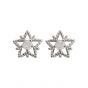 Casual Hollow Beads Stars 925 Sterling Silver Stud Earrings