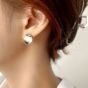 Geometry Round Sequins 925 Sterling Silver Stud Earrings