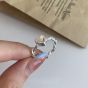 A Broken Heart Twisted 925 Sterling Silver Adjustable Ring