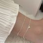 Simple Flat Marina Curb Chain Irregular Star 925 Sterling Silver Bracelet