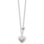Simple Heart Beads Curb Chain 925 Sterling Silver Necklace