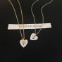 Anniversary Double Shell Hears Love 925 Sterling Silver Necklace