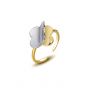 Fashion Four Leaves Clover Lucky Office 925 Sterling Silver  Adjustable Ring