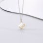 Fashion Four Leaves Clover Lucky Office 925 Sterling Silver Necklace