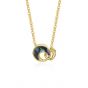 Women Abalone Shell Crescent Moon 925 Sterling Silver Lock Necklace