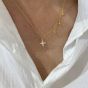 Fashion Shiny Quadrangle CZ Stars 925 Sterling Silver Necklace