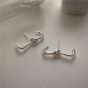 Holiday Knot Rope Fashion 925 Sterling Silver Stud Earrings