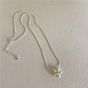 Beautiful Daisy Flower Girl 925 Sterling Silver Necklace