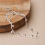 Casual Beads Curb Chain 925 Sterling Silver Bracelet