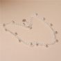 Casual Beads Curb Chain 925 Sterling Silver Anklet