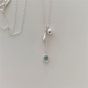 Fashion Waterdrop CZ Round Ball 925 Sterling Silver Necklace