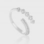Casual Micro Setting CZ Geometry Rhombus 925 Sterling Silver Adjustable Ring