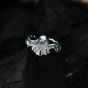 Halloween Fashion Blue Epoxy Ghost 925 Sterling Silver Adjustable Ring