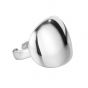 Modern Geometry Round Smooth Surface 925 Sterling Silver Adjustable Ring