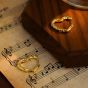 Bridesmaid Irregular Lava Hollow Heart 925 Sterling Silver Hoop Earrings
