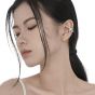New Simple Dangling CZ 925 Sterling Silver Non-Pierced Earring(Single)