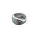 Men's Punk Smooth Surface Star 925 Sterling Silver Adjustable Ring