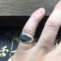 Men's Punk Smooth Surface Star 925 Sterling Silver Adjustable Ring