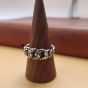 Vintage Hollow Stars 925 Sterling Silver Chian Adjustable Ring
