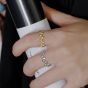 Fashion Irregular Polka Dot Pattern 925 Sterling Silver Adjustable Ring