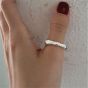 Modern Irregular Twisted 925 Sterling Silver Fashion Adjustable Ring