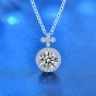 Party Lucky Moissanite CZ Four Leaf Clover 925 Sterling Silver Necklace