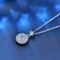 Holiday Moissanite CZ Sunshines 925 Sterling Silver Necklace