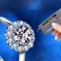 Modern Four Claw Moissanite CZ Sunflower 925 Sterling Silver Adjustable Ring