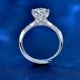 New Moissanite CZ Butterfly 925 Sterling Silver Adjustable Ring