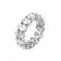 Elegant Oval CZ Women Geometry 925 Sterling Silver Adjustable Ring
