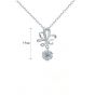 Beautiful Moissanite CZ Wedding Bouquet Flower 925 Sterling Silver Necklace
