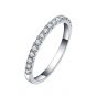 Simple Moissanite CZ Lines 925 Sterling Silver Ring