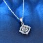 Friend's Moissanite CZ Windmill 925 Sterling Silver Necklace
