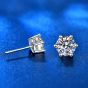 Minimalism Six Claw Moissanite CZ Simple 925 Sterling Silver Stud Earrings
