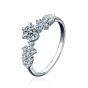 Minimalism Simple Six Claw Moissanite CZ Galaxy Star 25 Sterling Silver Ring