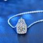 Girl Moissanite CZ Crown Perfume Bottle 925 Sterling Silver Necklace