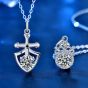 Promise Moissanite CZ Shield Crown 925 Sterling Silver Necklace
