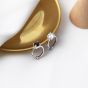 Simple Geometry Round CZ 925 Sterling Silver Non-Pierced Earring(Single)