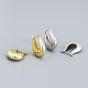 Fashion Letter U Shape 925 Sterling Silver Hoop Earrings