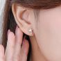 Asymmetric Irregular Shell CZ Starfish S999 Sterling Silver Stud Earrings
